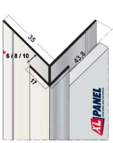 Alu Fassaden-Eckprofil 3,05m